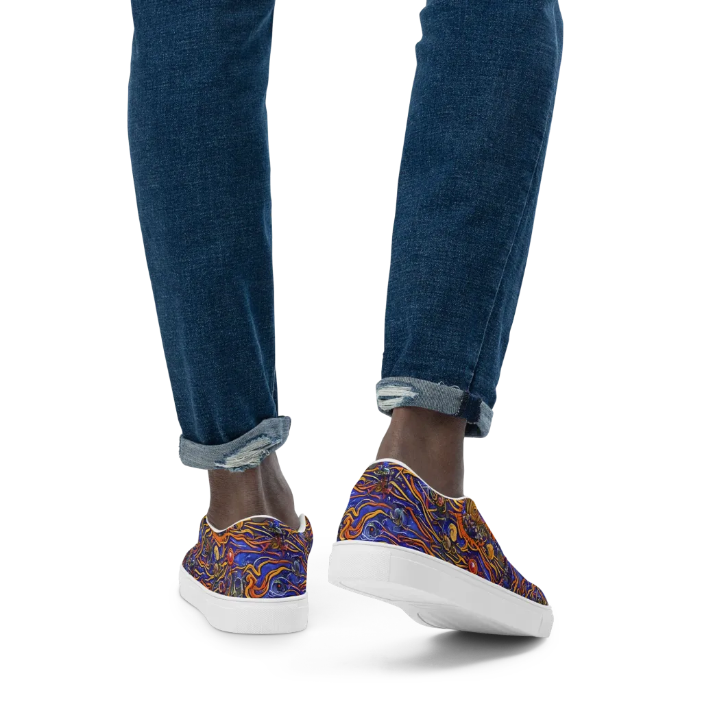 Mantegna Swirl on Men's Slip-On Canvas Shoes — Back
