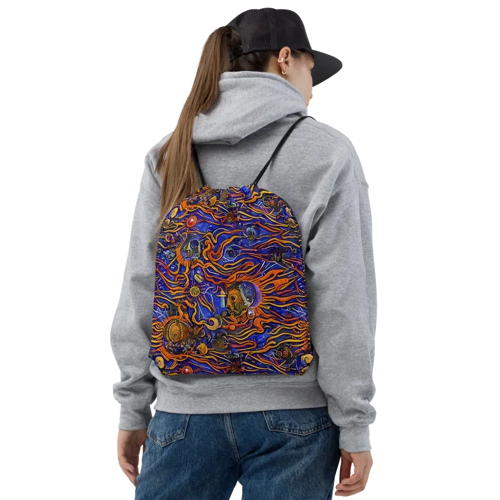 Mantegna Swirl on Drawstring Bag — Front