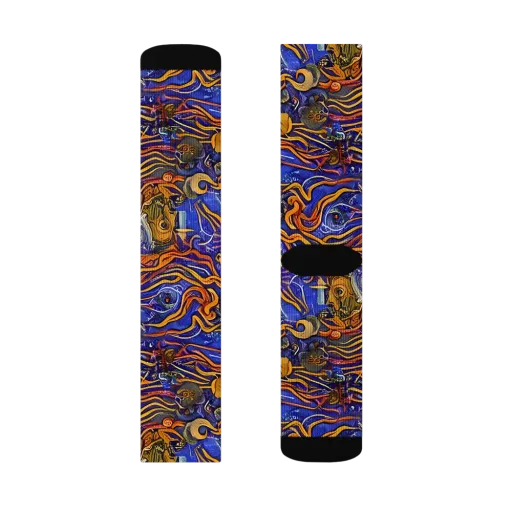 Mantegna Swirl on a Socks