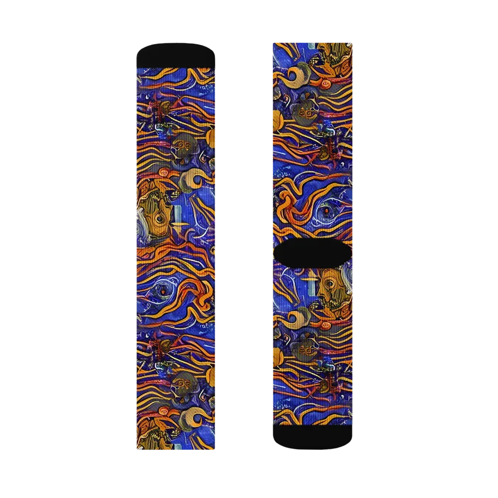 Mantegna Swirl on Socks — Right Sock