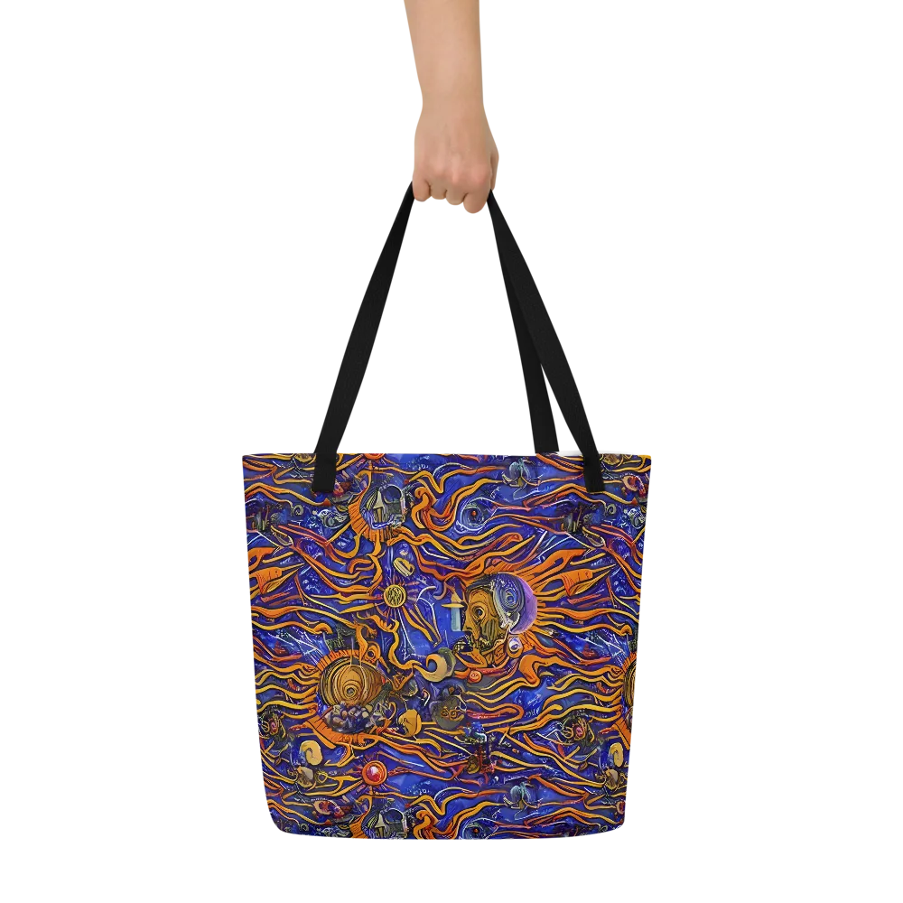 Mantegna Swirl on Large Tote Bag W/ Pocket — Front