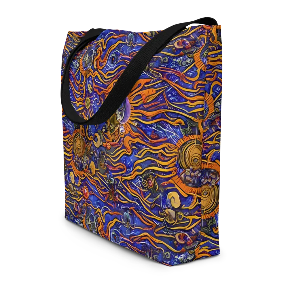 Mantegna Swirl on Large Tote Bag W/ Pocket — Front