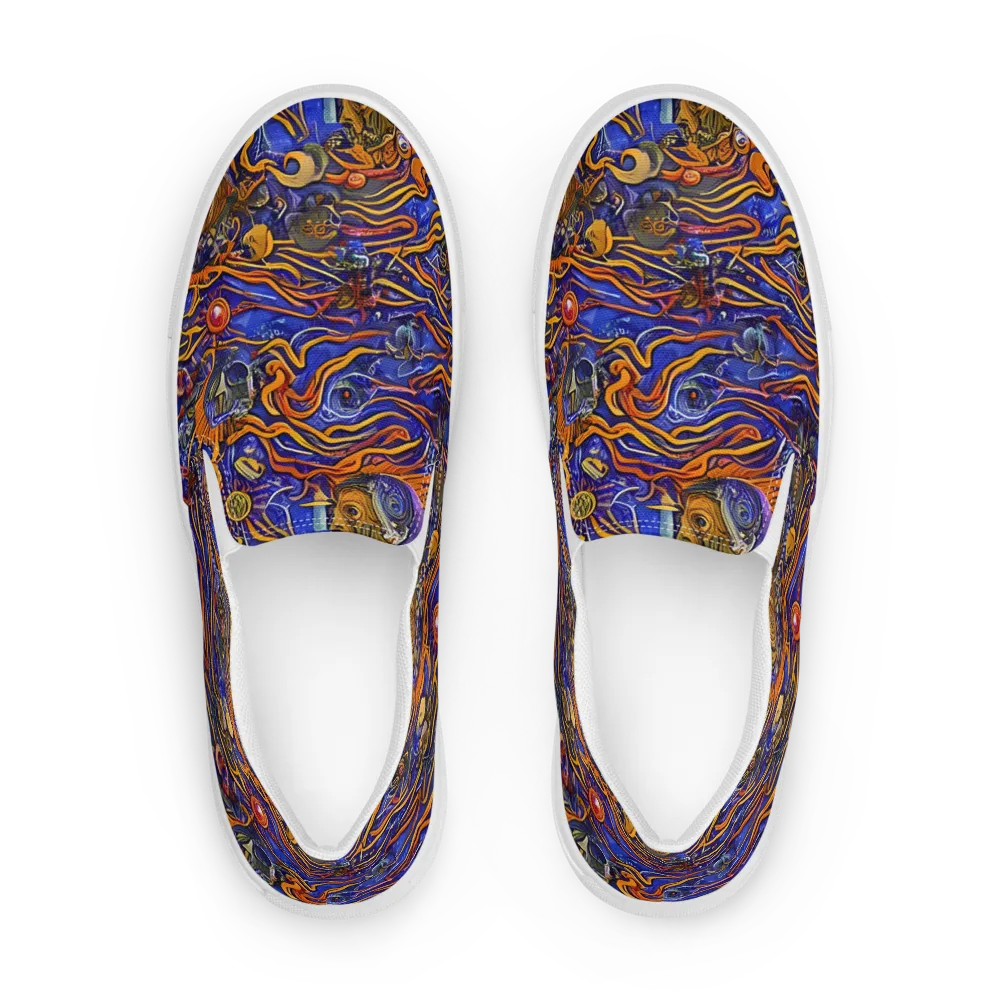 Mantegna Swirl on Women's Slip-On Canvas Shoes — Front