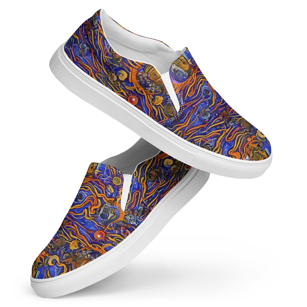 Mantegna Swirl on Women's Slip-On Canvas Shoes — Front