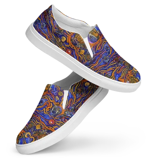 Mantegna Swirl on a Women's Slip-On Canvas Shoes
