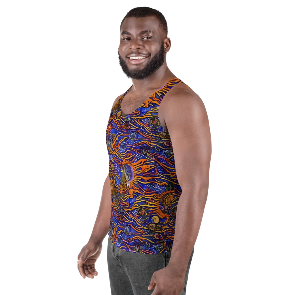 Mantegna Swirl on Men's Tank Top — Left Front