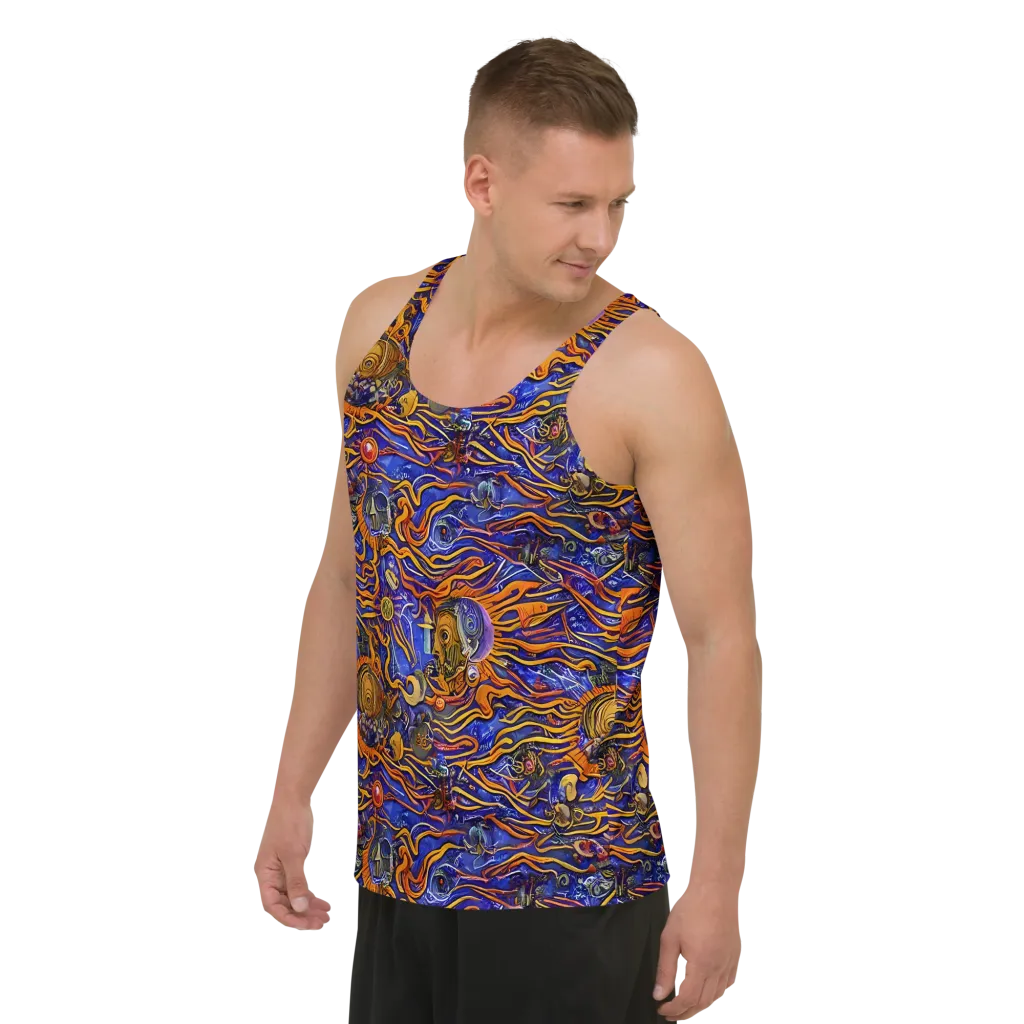Mantegna Swirl on Men's Tank Top — Left Front