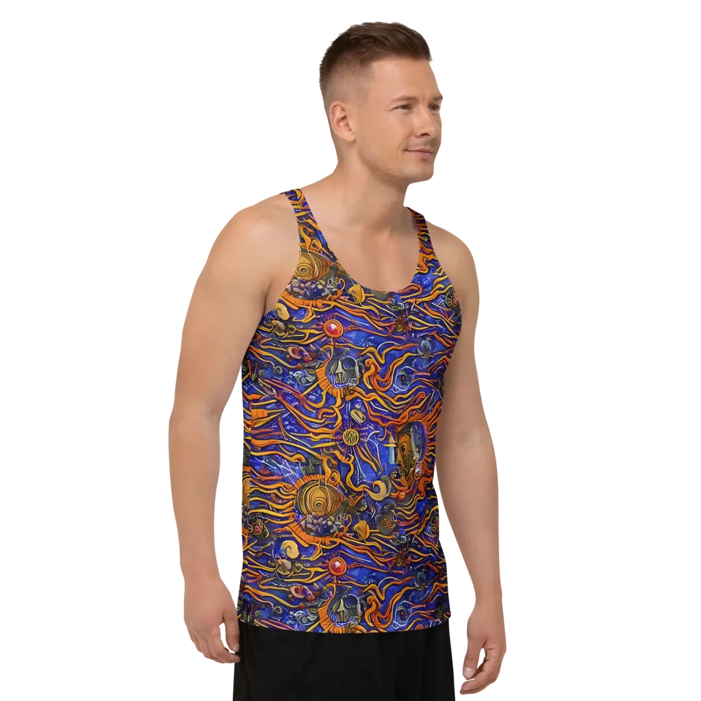 Mantegna Swirl on Men's Tank Top — Right Front