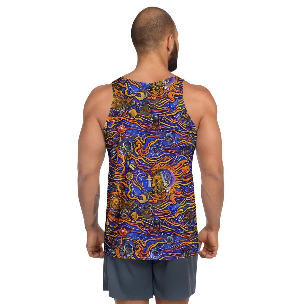 Mantegna Swirl on Men's Tank Top — Back