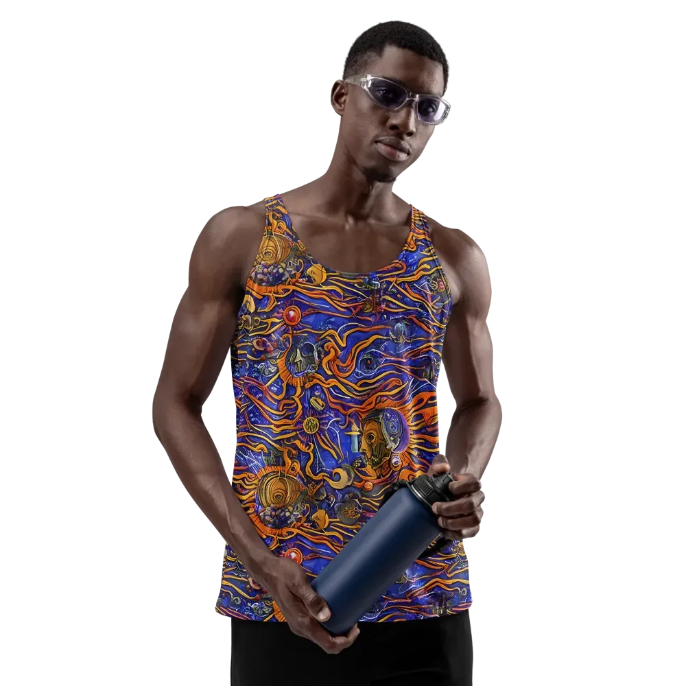 Mantegna Swirl on Men's Tank Top — Front