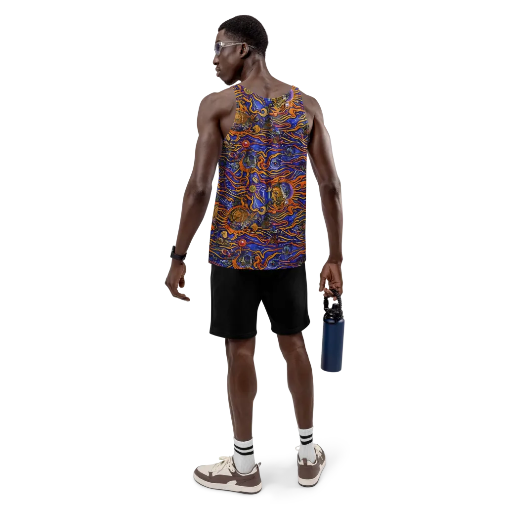 Mantegna Swirl on Men's Tank Top — Back