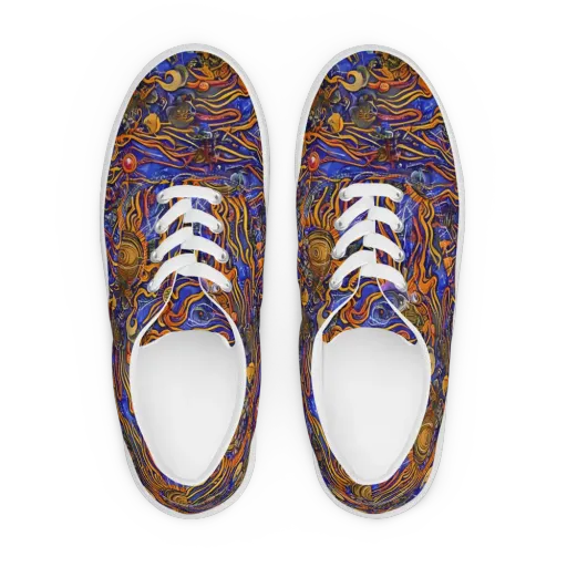 Mantegna Swirl on a Men's Lace-Up Canvas Shoes