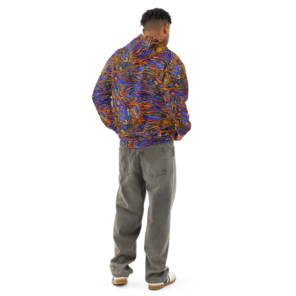 Mantegna Swirl on Cotton Hoodie — Back