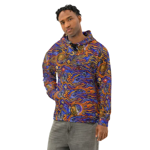 Mantegna Swirl on a Cotton Hoodie