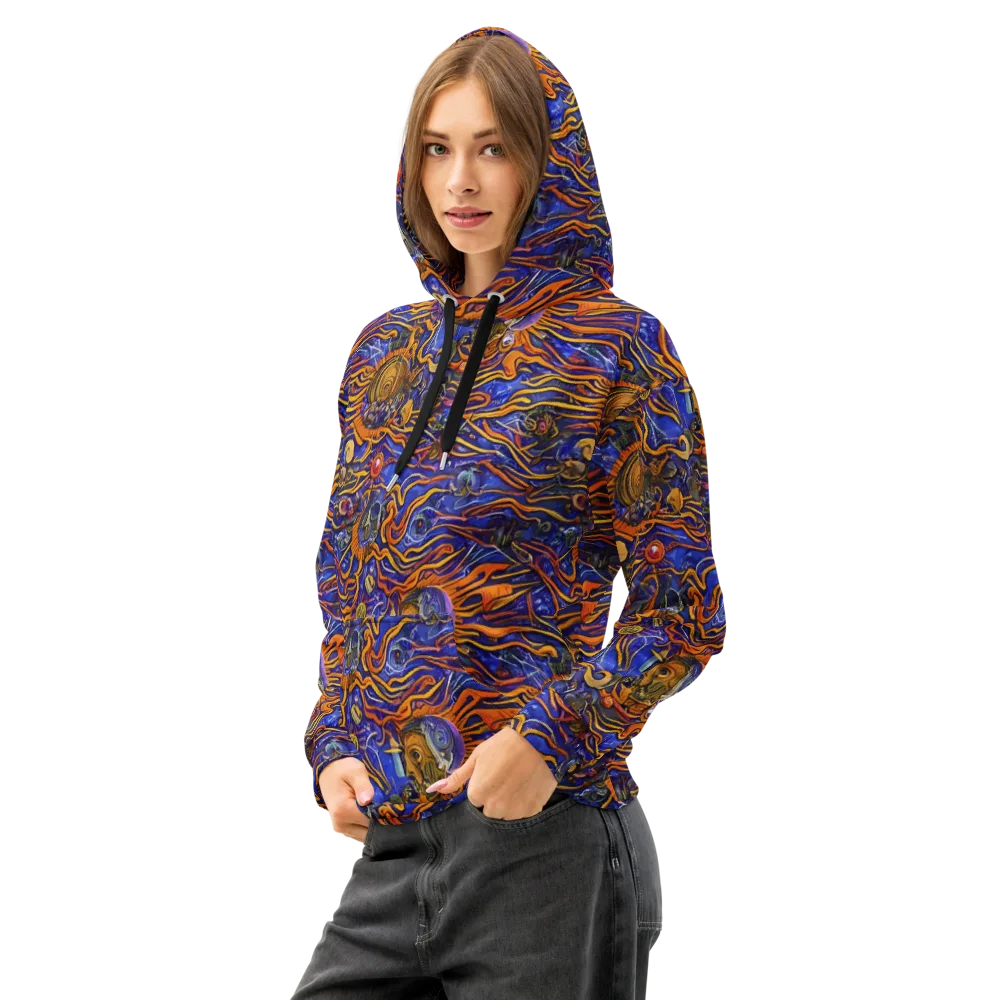 Mantegna Swirl on Cotton Hoodie — Left Front
