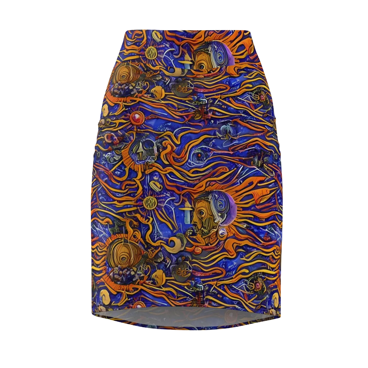Mantegna Swirl on Pencil Skirt — Front