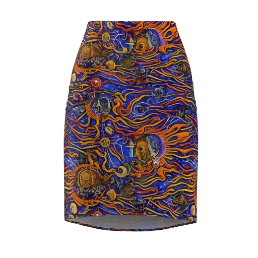 Mantegna Swirl on a Pencil Skirt