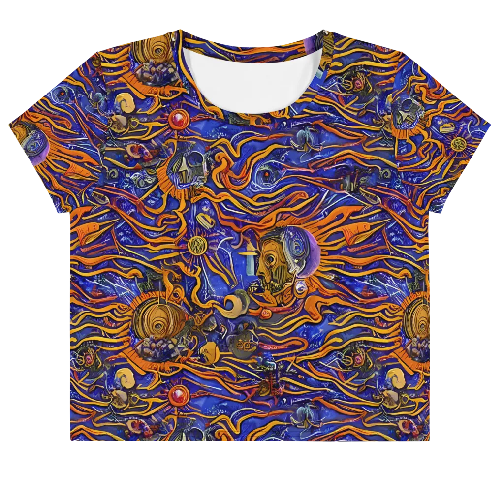 Mantegna Swirl on Crop Tee — Front