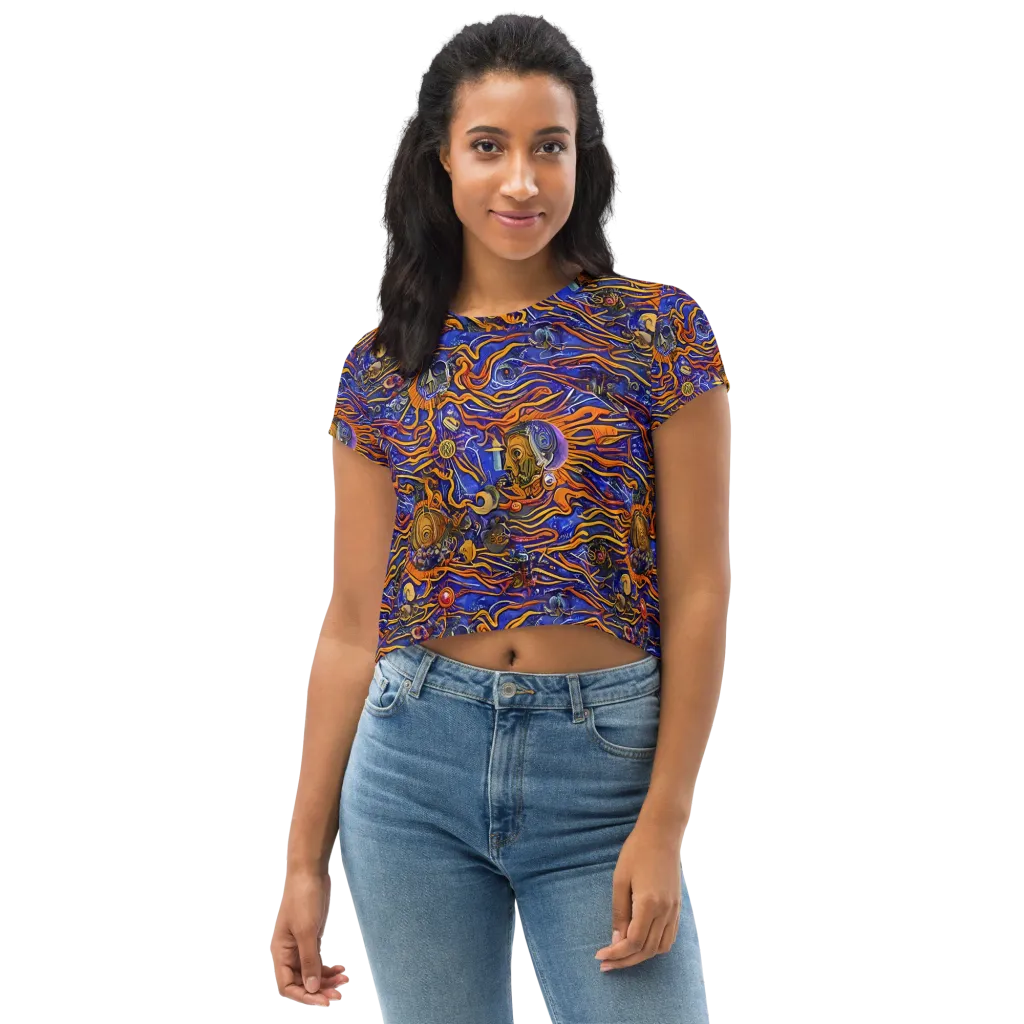 Mantegna Swirl on Crop Tee — Front