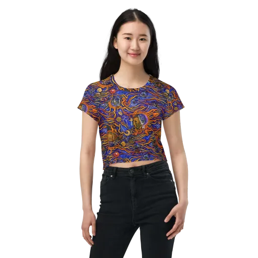 Mantegna Swirl on a Crop Tee