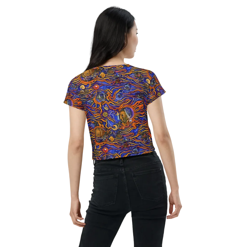 Mantegna Swirl on Crop Tee — Back