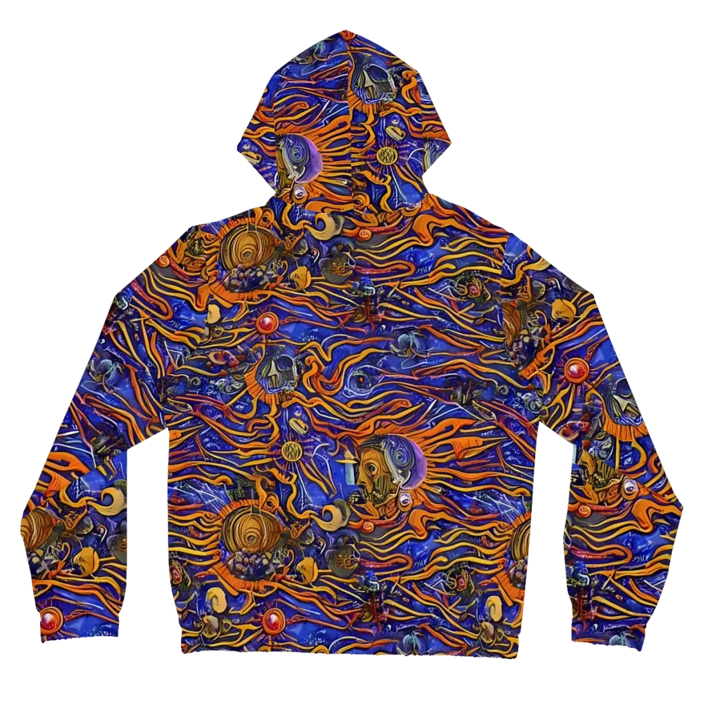 Mantegna Swirl on Women's Full-Zip Hoodie — Back