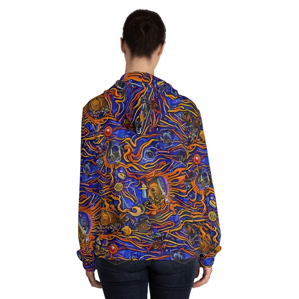 Mantegna Swirl on Women's Full-Zip Hoodie — Back On Person