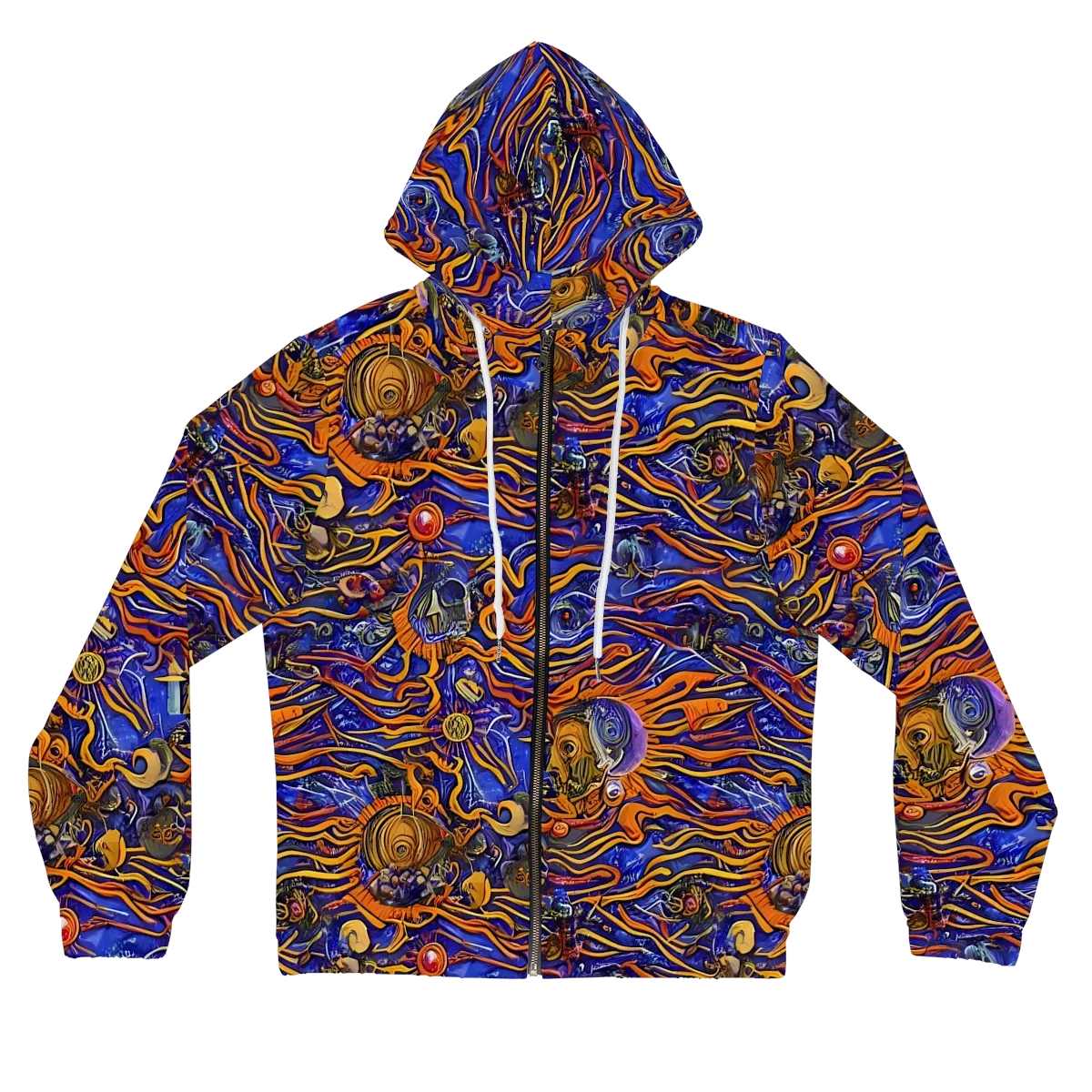Mantegna Swirl on Women's Full-Zip Hoodie — Front