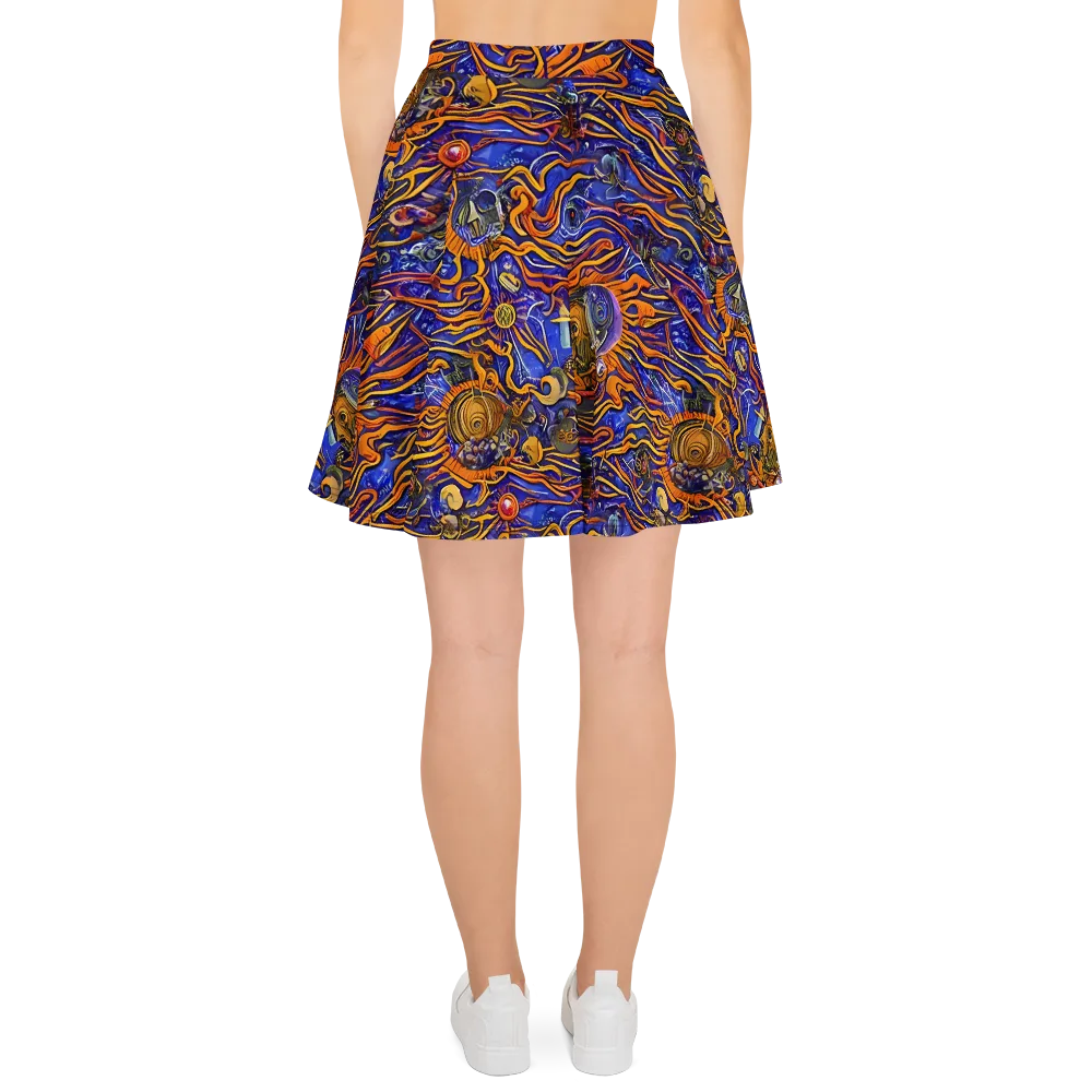 Mantegna Swirl on Skater Skirt — Back