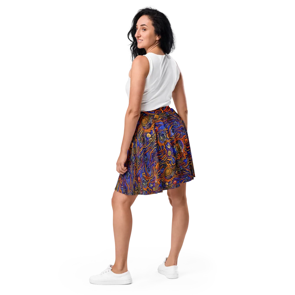 Mantegna Swirl on Skater Skirt — Back