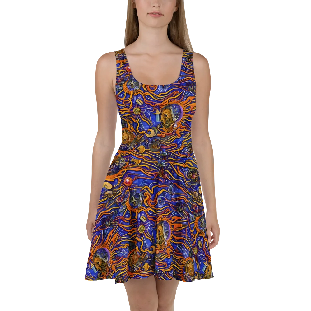 Mantegna Swirl on Skater Dress — Front