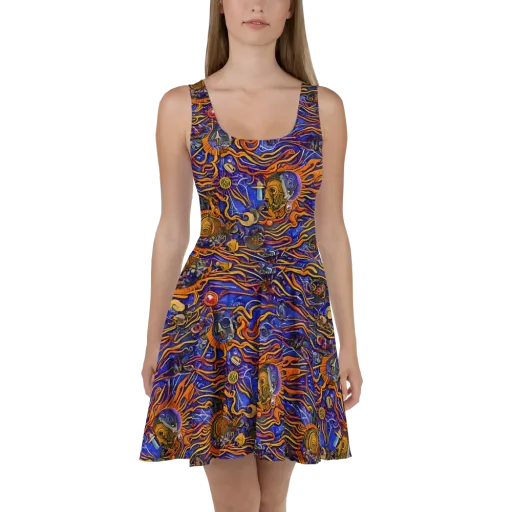 Mantegna Swirl on a Skater Dress
