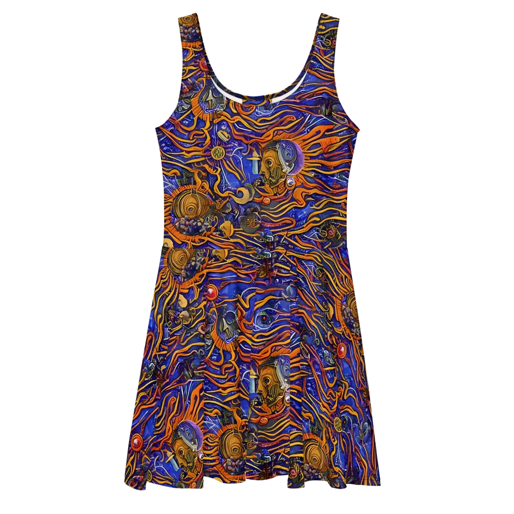 Mantegna Swirl on Skater Dress — Front