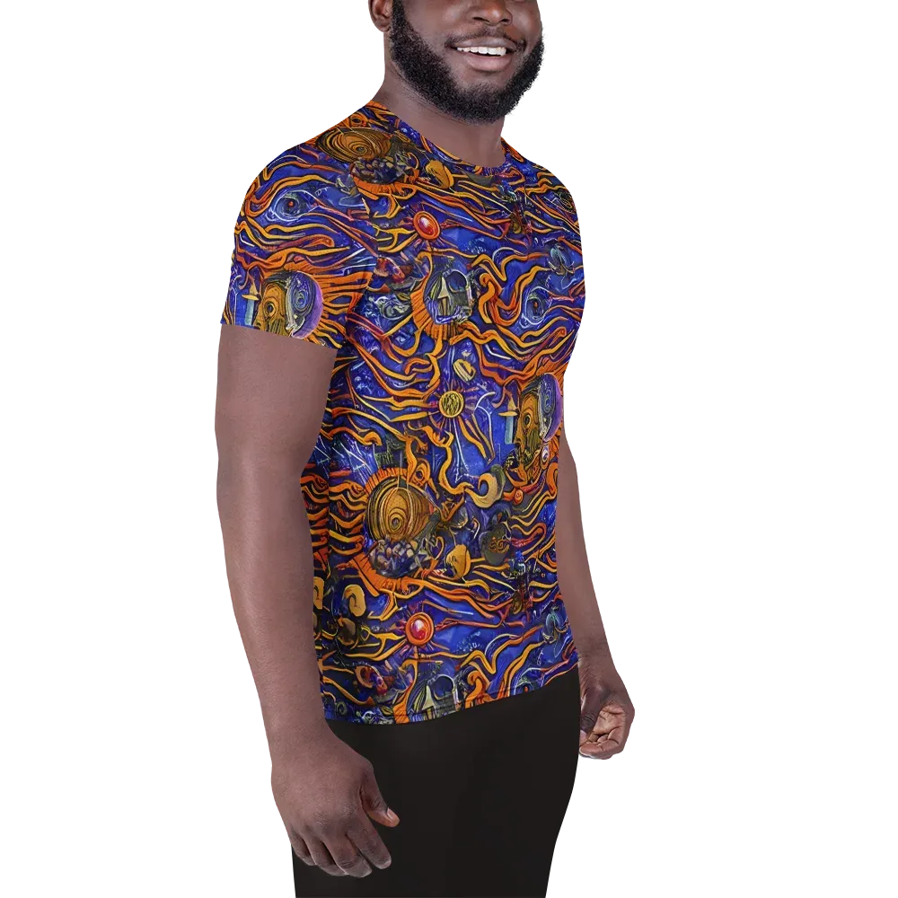 Mantegna Swirl on Men's Athletic T-Shirt — Right