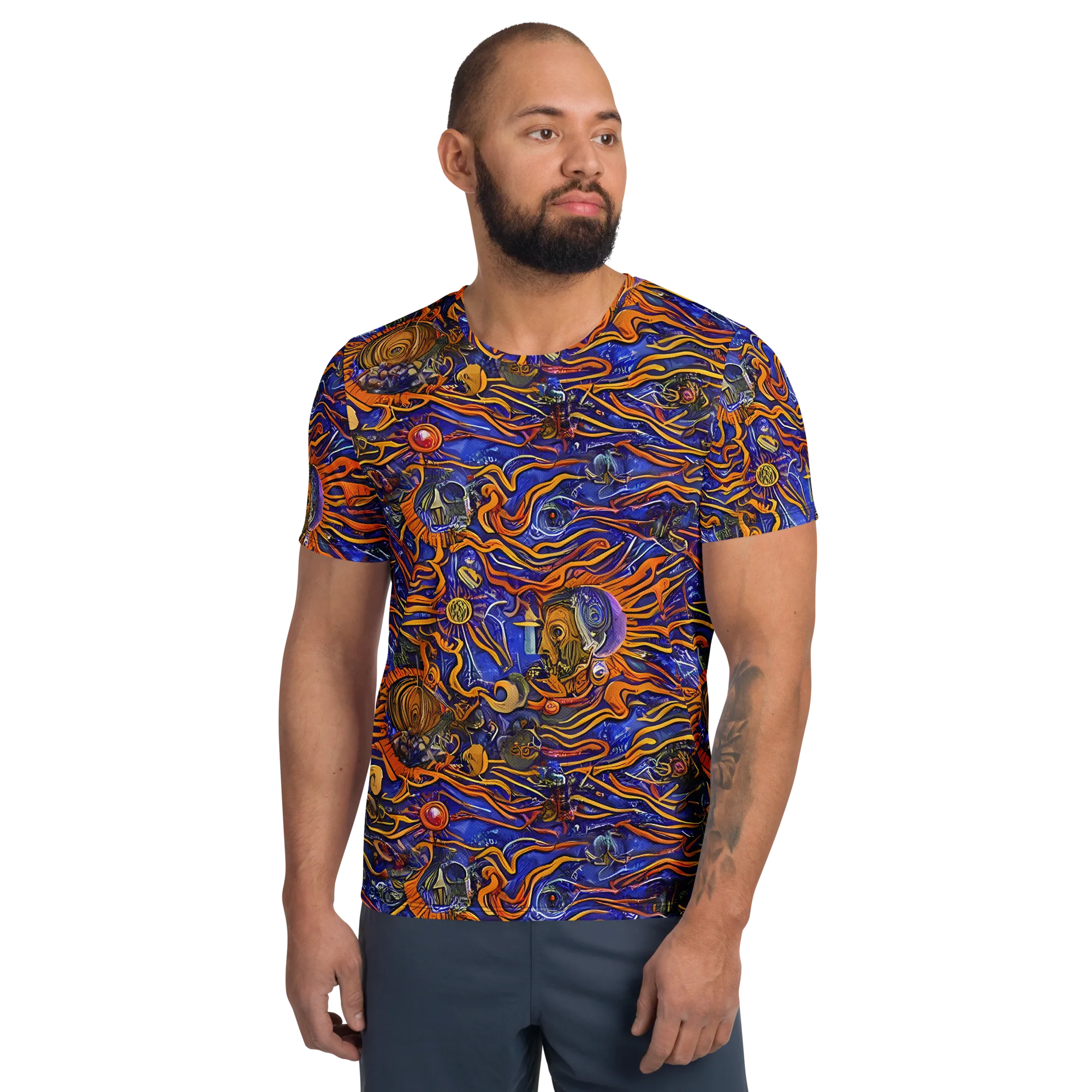 Mantegna Swirl on Men's Athletic T-Shirt — Front
