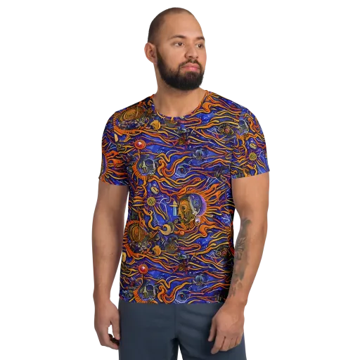Mantegna Swirl on a Men's Athletic T-Shirt