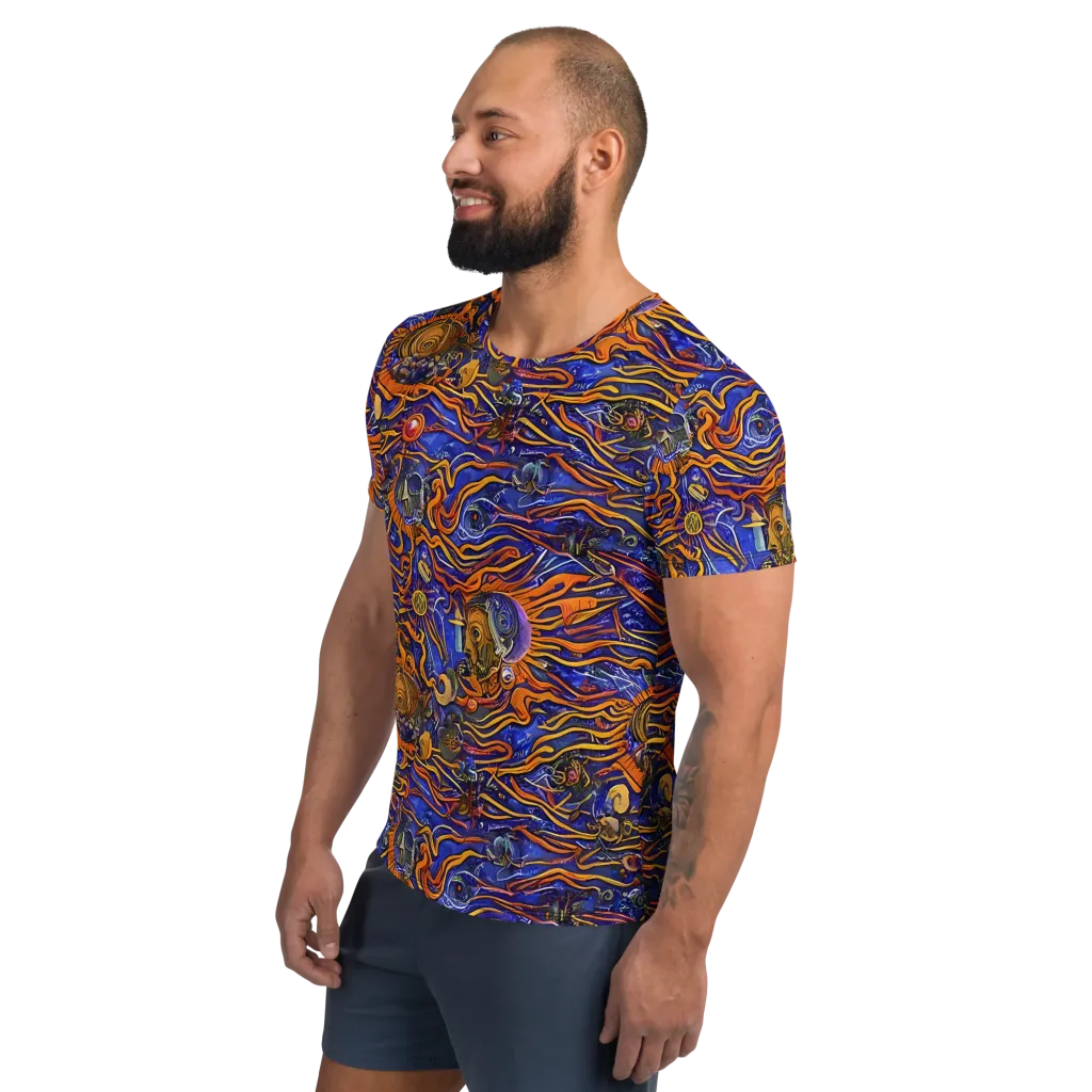 Mantegna Swirl on Men's Athletic T-Shirt — Left