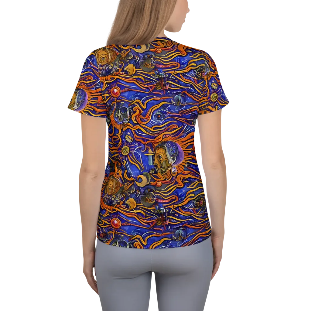 Mantegna Swirl on Women's Athletic T-Shirt — Back
