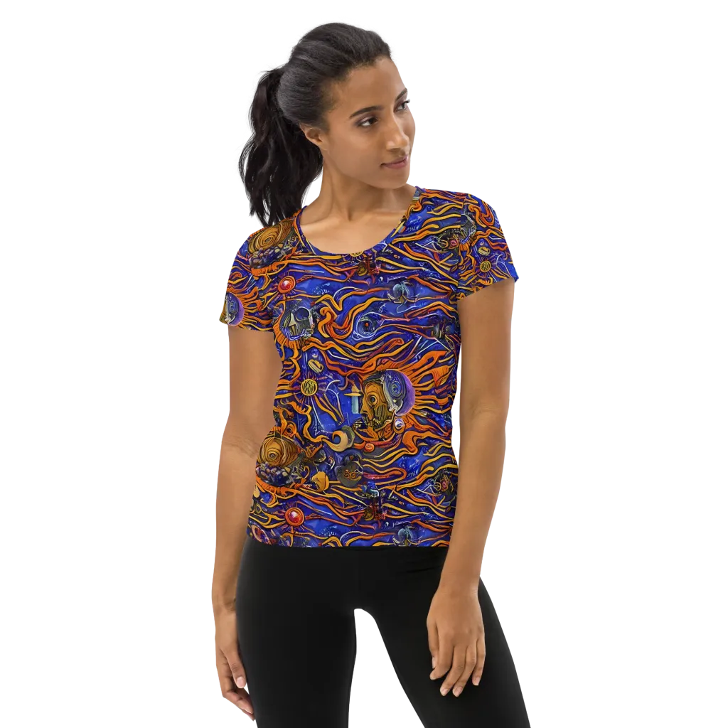 Mantegna Swirl on Women's Athletic T-Shirt — Front
