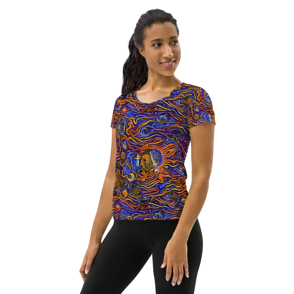 Mantegna Swirl on Women's Athletic T-Shirt — Left