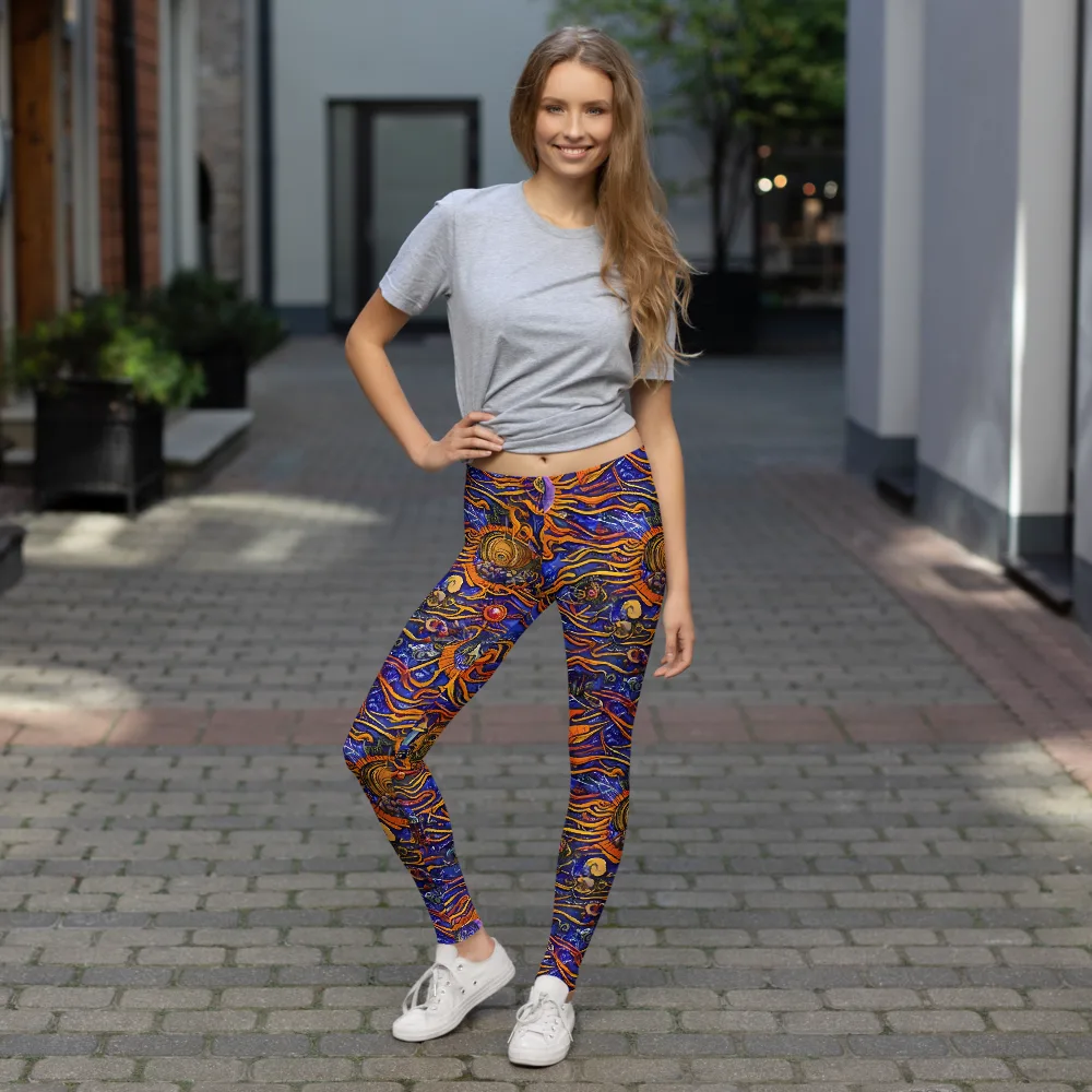 Mantegna Swirl on Leggings — Front