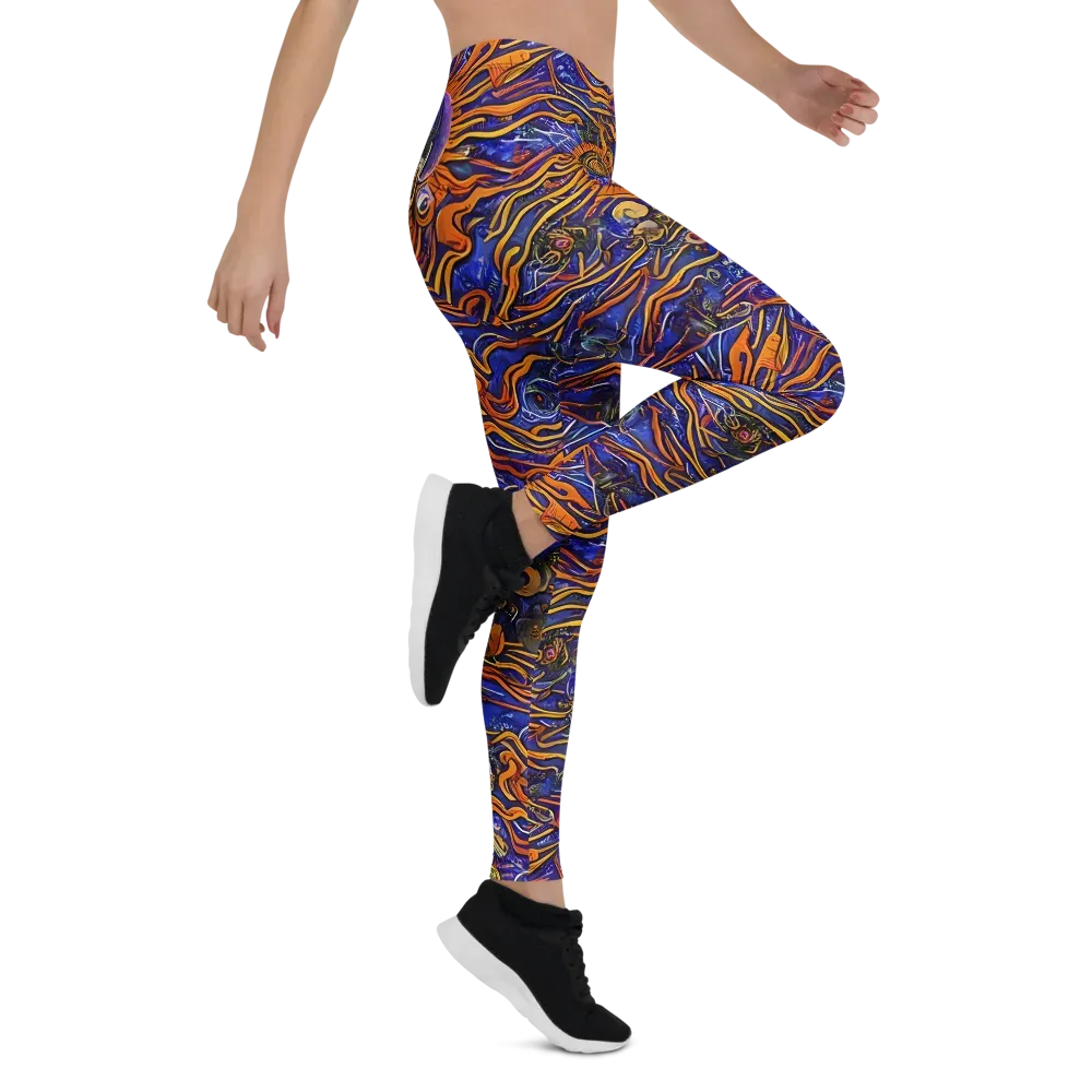 Mantegna Swirl on Leggings — Right