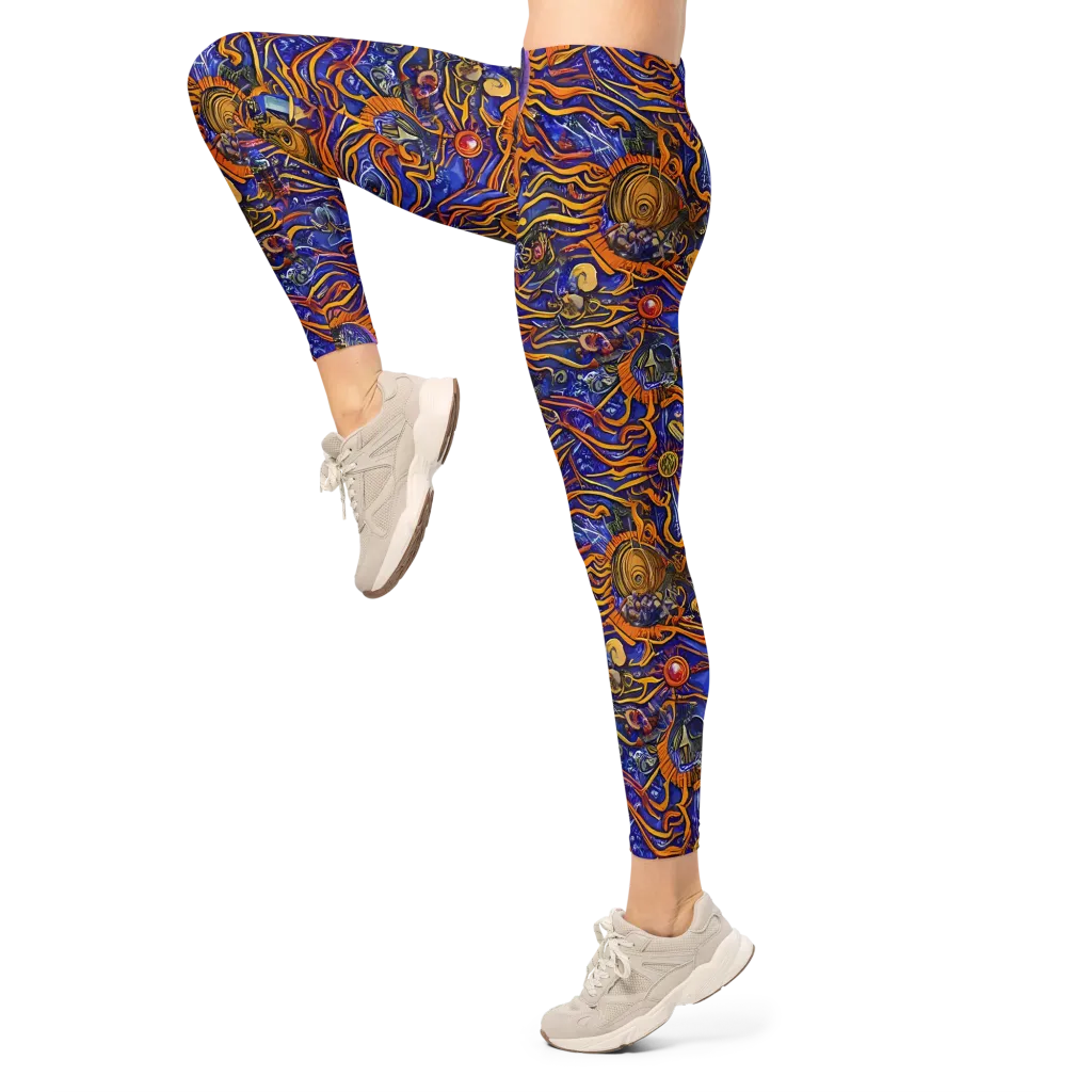 Mantegna Swirl on Leggings — Left