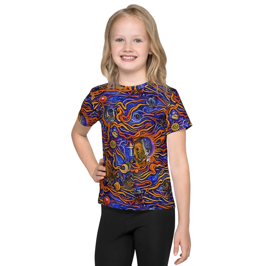 Mantegna Swirl on Kids Crew Neck T-Shirt — Front