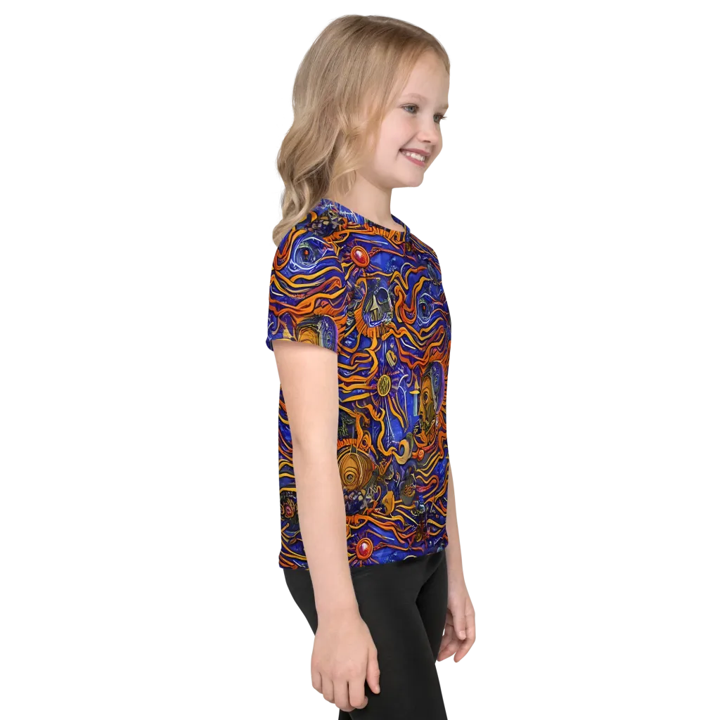 Mantegna Swirl on Kids Crew Neck T-Shirt — Right