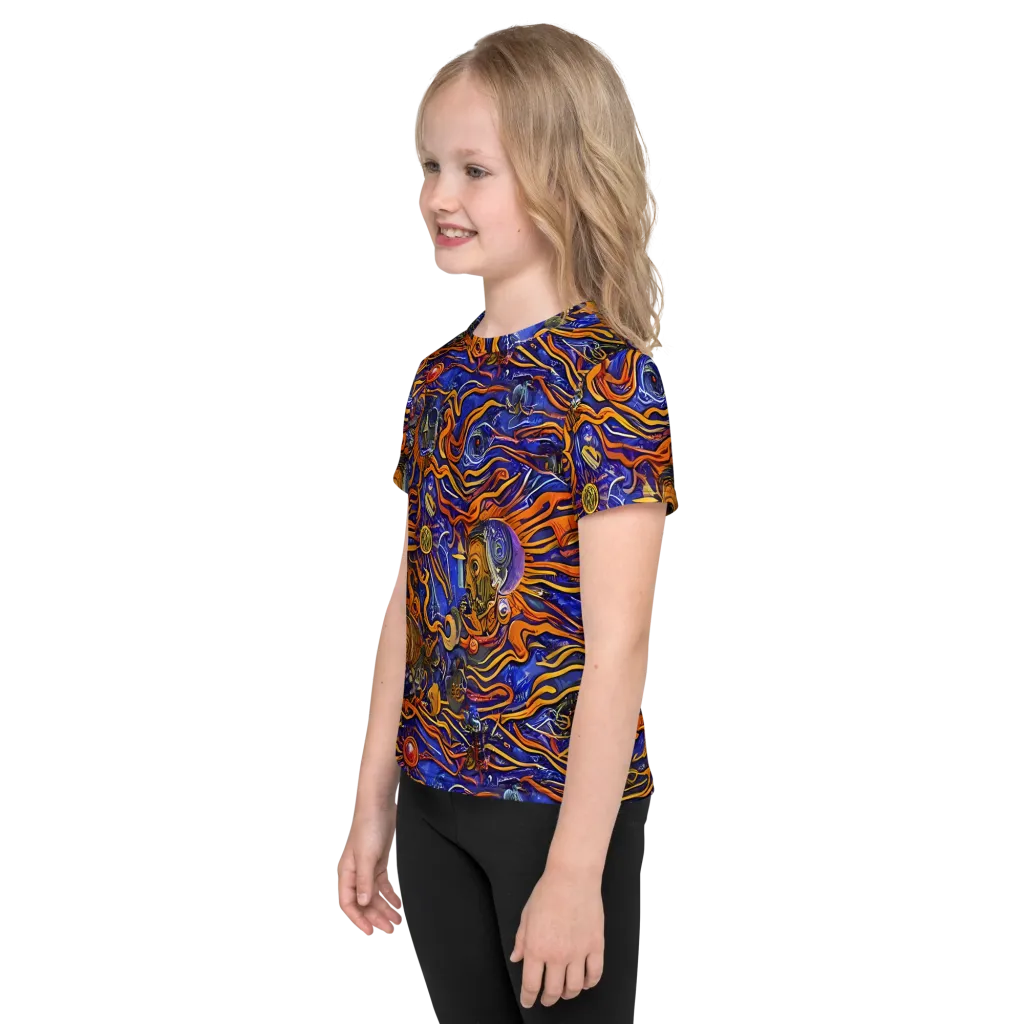 Mantegna Swirl on Kids Crew Neck T-Shirt — Left