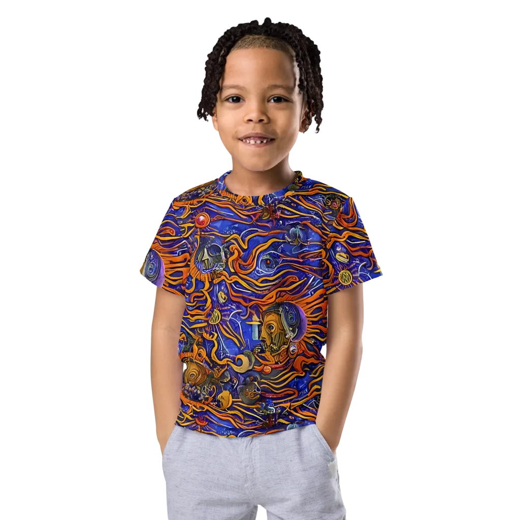 Mantegna Swirl on Kids Crew Neck T-Shirt — Front