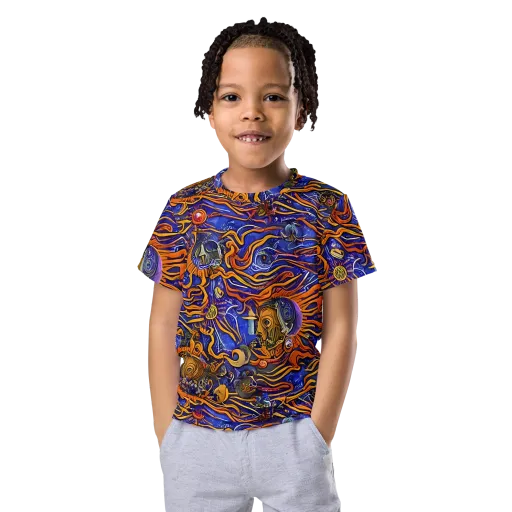 Mantegna Swirl on a Kids Crew Neck T-Shirt
