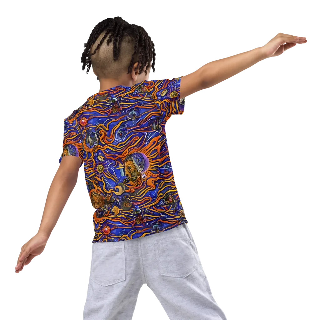 Mantegna Swirl on Kids Crew Neck T-Shirt — Back
