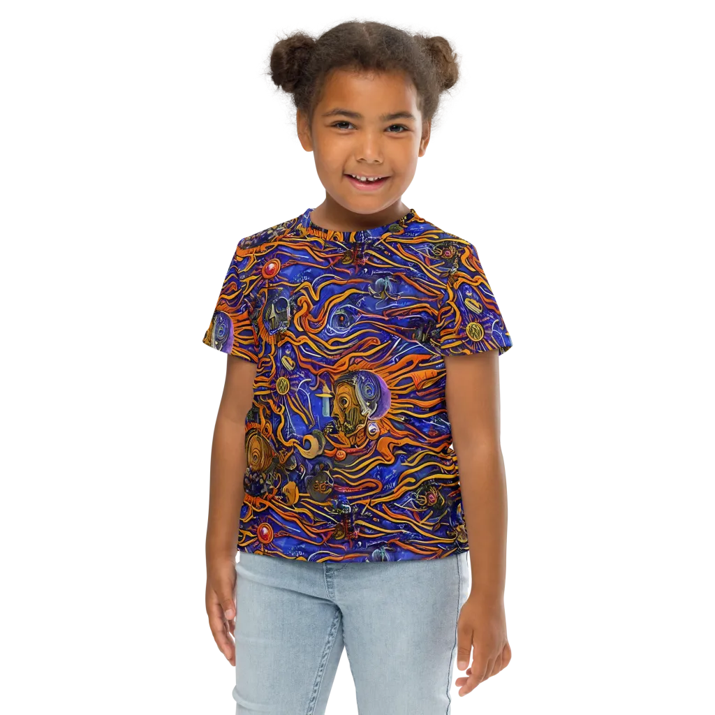 Mantegna Swirl on Kids Crew Neck T-Shirt — Front